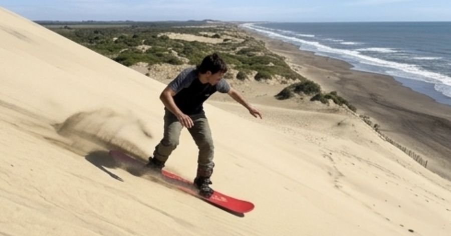 Sandboard en las dunas de Monte Hermoso